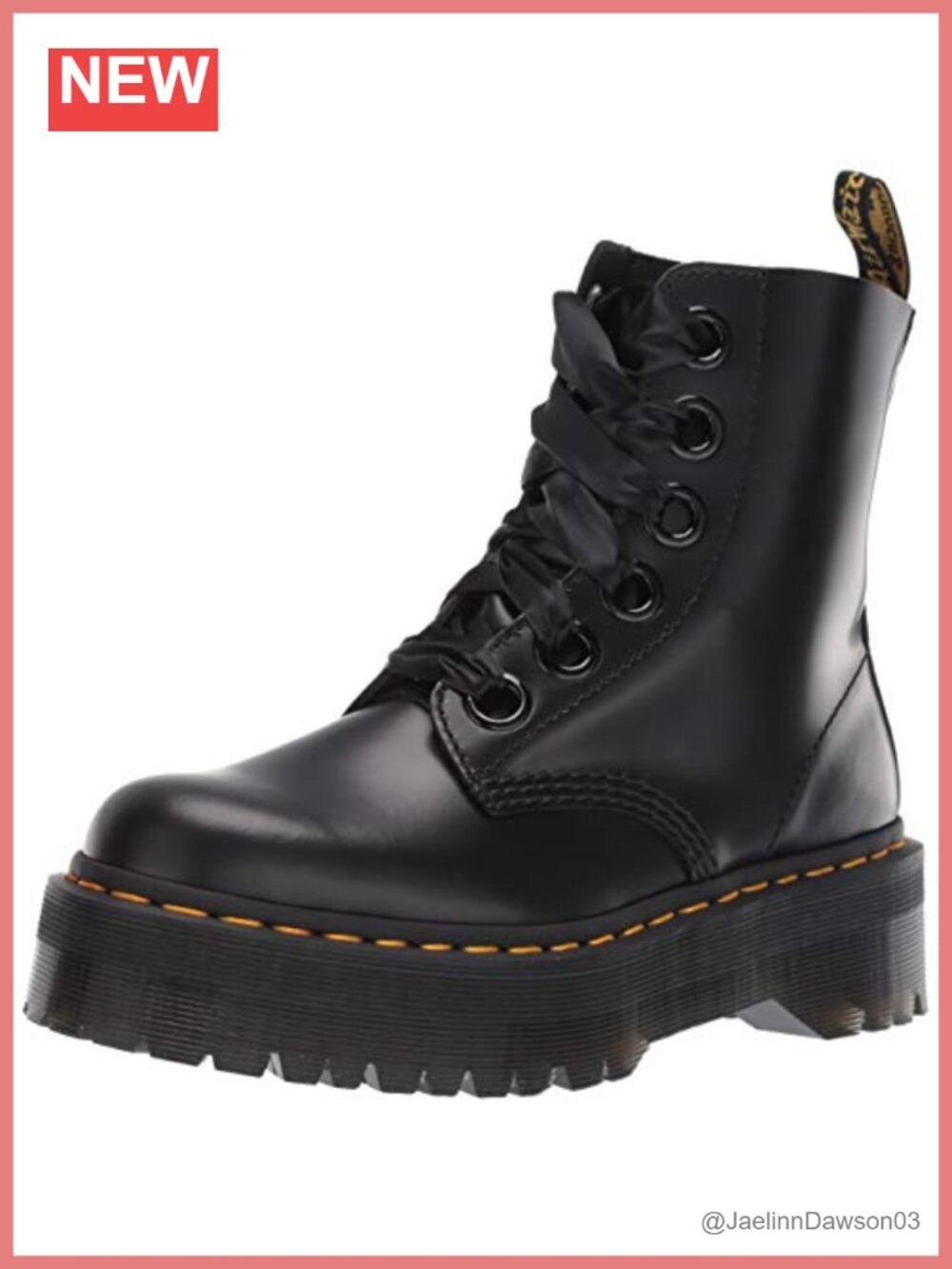 Dr. Martens Molly Leather Platform Ankle Boot, Lace-Up, Extra Laces